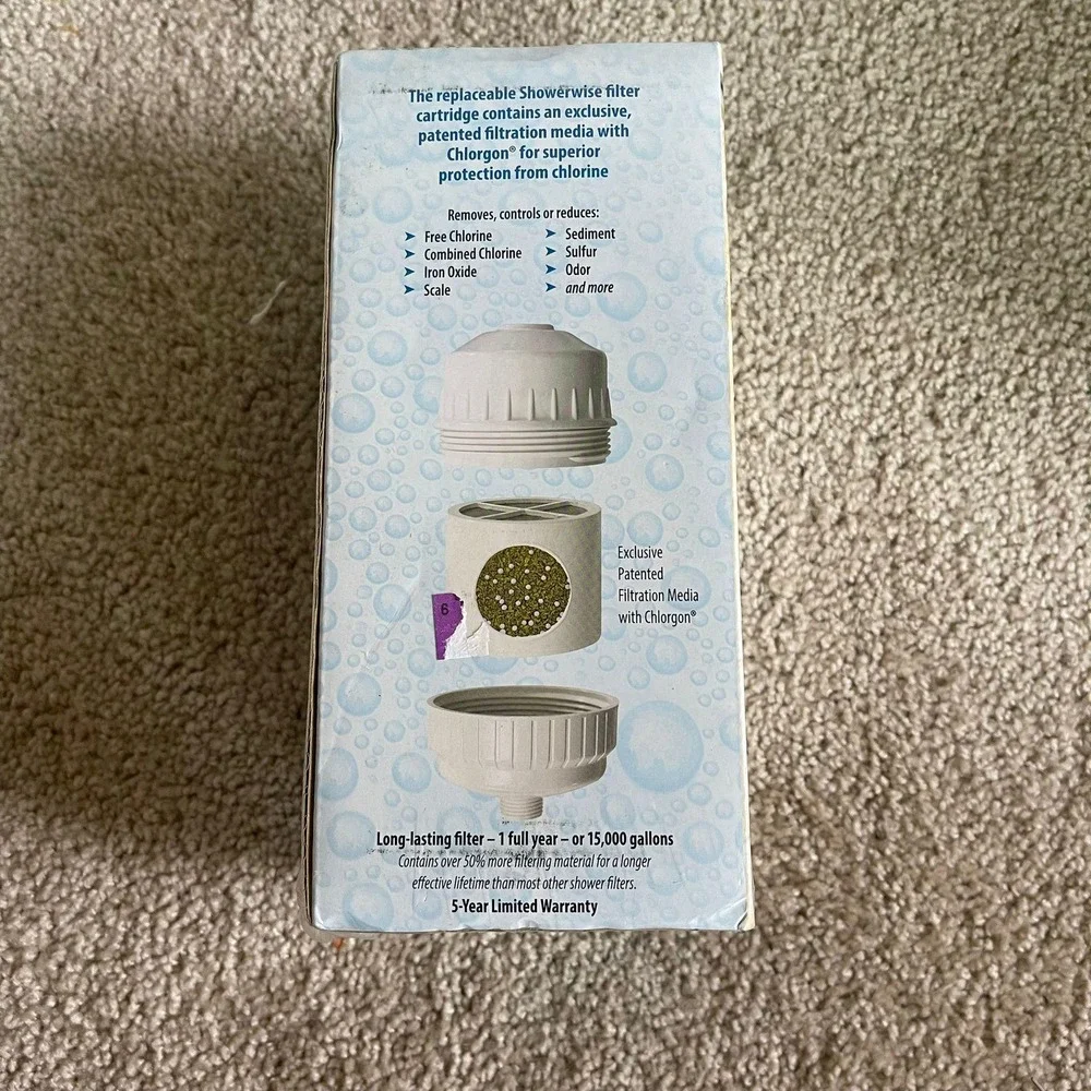 Showerwise Filtration System Chlorine Free‎ Shower Head Multi Jet Massage